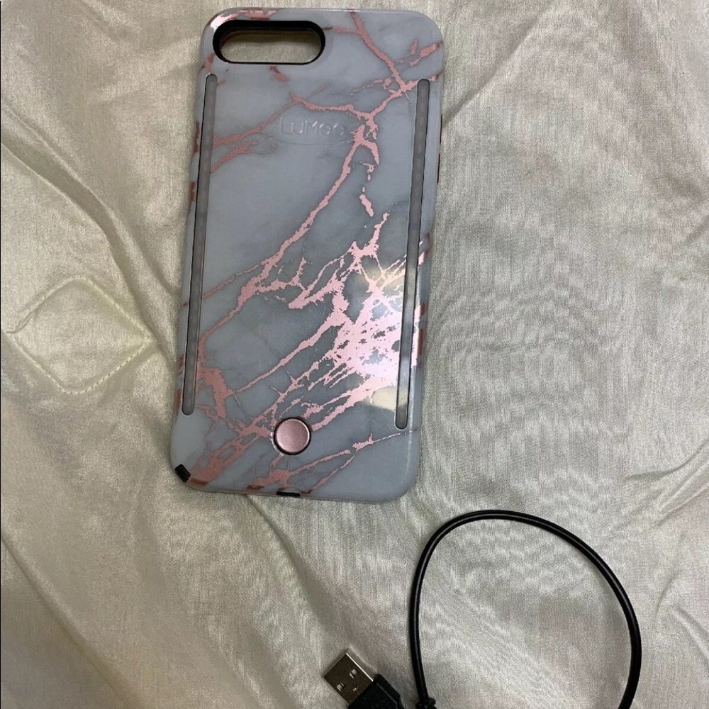 Lumee Rose Gold Marble Case